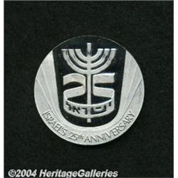 Israel's 25th Anniversary Platinum State Medal,
