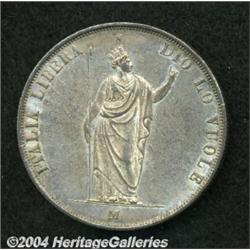 Lombardy-Venetia. Revolutionary Government 5 Lire 1848,