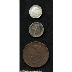 Naples and Sicily. Lot of 3 coins: