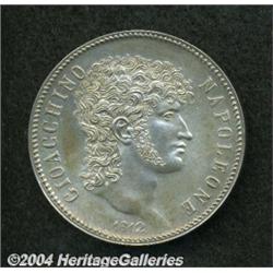 Naples & Sicily. Joachim Napoleon 5 Lire 1812,