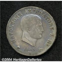 Kingdom Of Napoleon. Napoleon I 5 Lire 1809M,