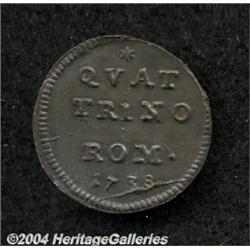 Papal States. Clement XII 1 Quattrino Year 8 (1738),