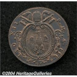 Papal States. Leo XII 1/2 Baiocco 1826R,