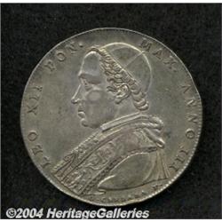 Papal States. Leo XII One Scudo Large Bust 1825B,