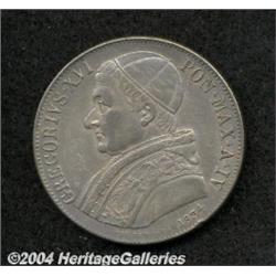 Papal States. Gregory XVI 1 Scudo 1834R,