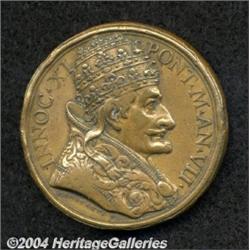 Papal States. Innocent XI Bronze Medal No Date,