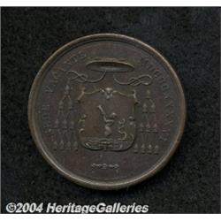 Papal States. Sede Vacante Copper Medal 1846,