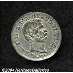 Tuscany. Leopold II 10 Quattrini 1858,