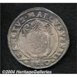 Venice. Francesco Molin One Scudo ND (1646-1655) Initials ZAB,