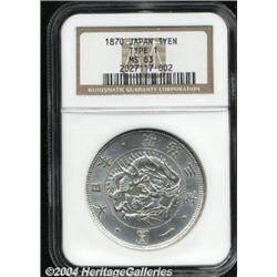 Meiji 3 (1870) 1 Yen, Type 2