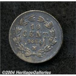 Maximillian 10 Centavos 1864M,