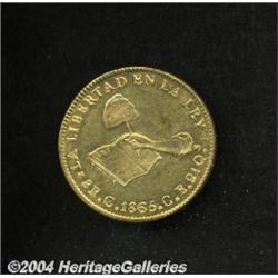 Republic Gold 8 Escudos 1865 C-CE,