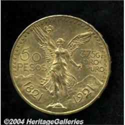 Republic. Gold 50 Pesos 1921,