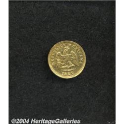 Republic Gold 1 Peso 1881/0 Cn-D,