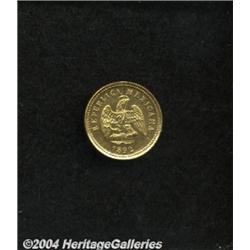 Republic Gold 1 Peso 1892 Cn-M,