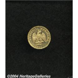Republic Gold 1 Peso 1870 Mo-C,