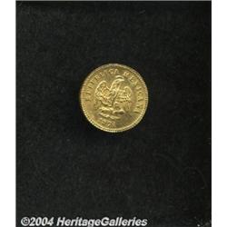 Republic Gold 1 Peso 1871 Mo-M/C,