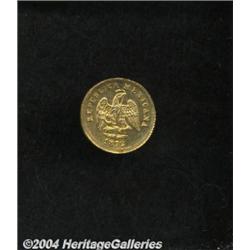 Republic Gold 1 Peso 1872 Mo-M/C,