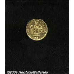 Republic Gold 1 Peso 1876/5 Mo-B,