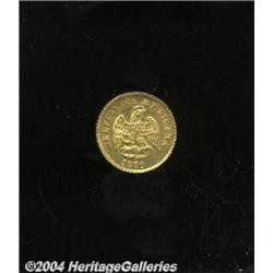 Republic Gold 1 Peso 1880/70 Mo-M,