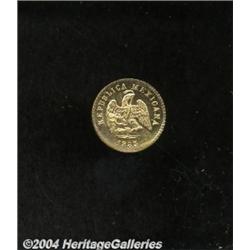 Republic Gold 1 Peso 1883/72 Mo-M,