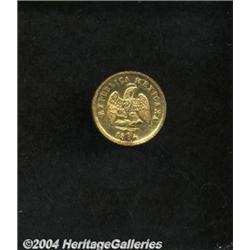 Republic Gold 1 Peso 1884 Mo-M,