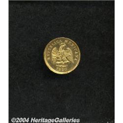 Republic Gold 1 Peso 1890 Mo-M,