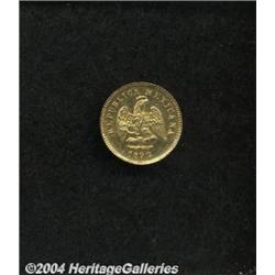 Republic Gold 1 Peso 1892 Mo-M,