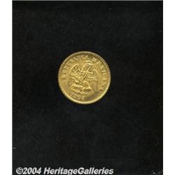 Republic Gold 1 Peso 1896 Mo-B,