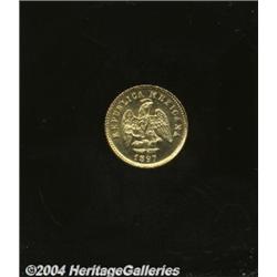 Republic Gold 1 Peso 1897 Mo-M,