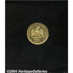 Republic Gold 1 Peso 1902 Mo-M, Large Date,