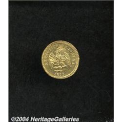 Republic Gold 1 Peso 1875/3 Zs-A,