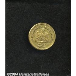 Republic Gold 2-1/2 Pesos 1870 Mo-C,