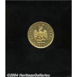 Republic Gold 2-1/2 Pesos 1891 Mo-M,