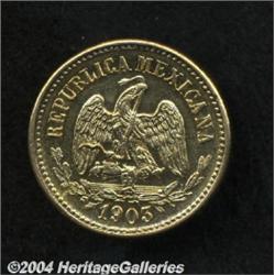 Republic Gold 5 Pesos 1903 Cn-Q,