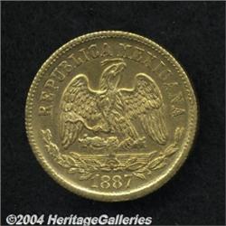 Republic Gold 10 Pesos 1887 As-L,