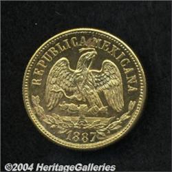 Republic Gold 10 Pesos 1887 Cn-M,