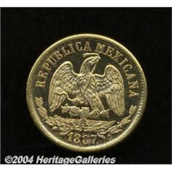 Republic Gold 10 Pesos 1887 Cn-M,