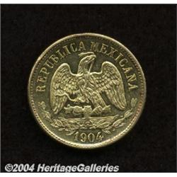 Republic Gold 10 Pesos 1904 Mo-M,