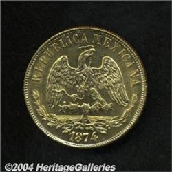 Republic Gold 20 Pesos 1874 Go-S,