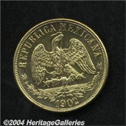 Republic Gold 20 Pesos 1902 Mo-M,