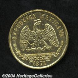 Republic Gold 20 Pesos 1871 Zs-H,