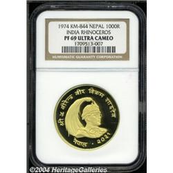 Gold 1000 Rupees 1974,