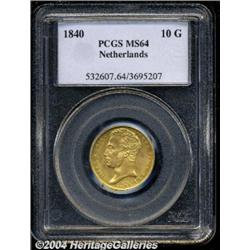 Willem I gold 10 Gulden 1840,