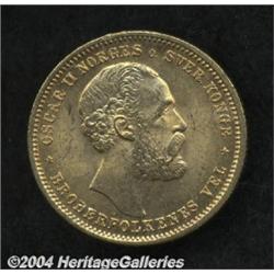 Oscar II gold 20 Kroner 1878,