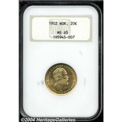 Oscar II gold 20 Kroner 1902,