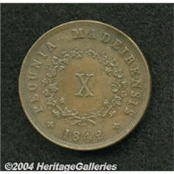 Madeira. 10 Reis 1842,