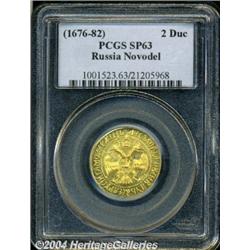 Fedor III gold Novodel 2 Ducat (1676-1682),