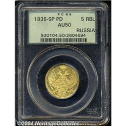 Nicolas I gold 5 Roubles 1835-SP PD,