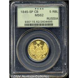 Nicolas I gold 5 Roubles 1845-SP,